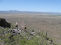 Fellow hikers starting descent