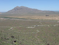 View of the parking lot from the saddle.