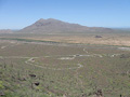 View of the parking lot from the saddle.